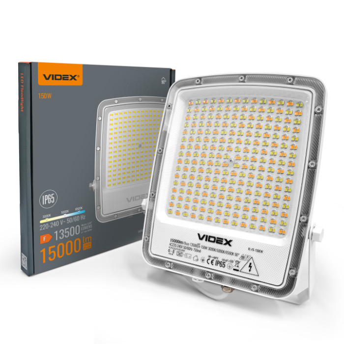 LED прожектор VIDEX F5 150W 3000-5000-6500K 230V White (VL-F5-150CW)