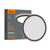 LED светильник с декоративной подсветкой VIDEX DL5R 22W 3000K-4000K-5000K Black