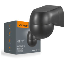 Датчик движения и освещенности VIDEX VL-SPW11B 220V 800W IP44 инфракрасный черный