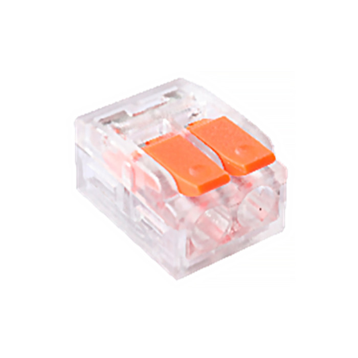 Клемник швидкого монтажу 2п прозорий PC (TF-KNT-412) TITANUM