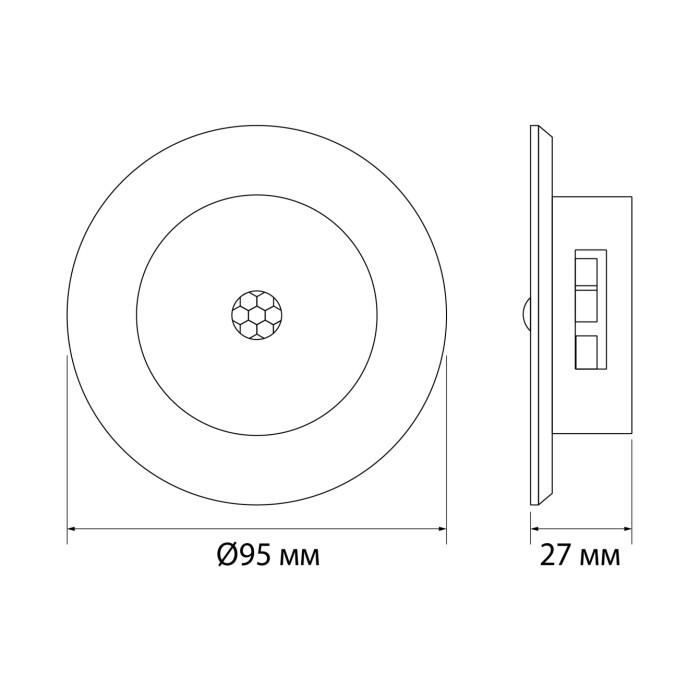 LED Світильник акумуляторний з датчиком руху VIDEX VL-NL114W-G