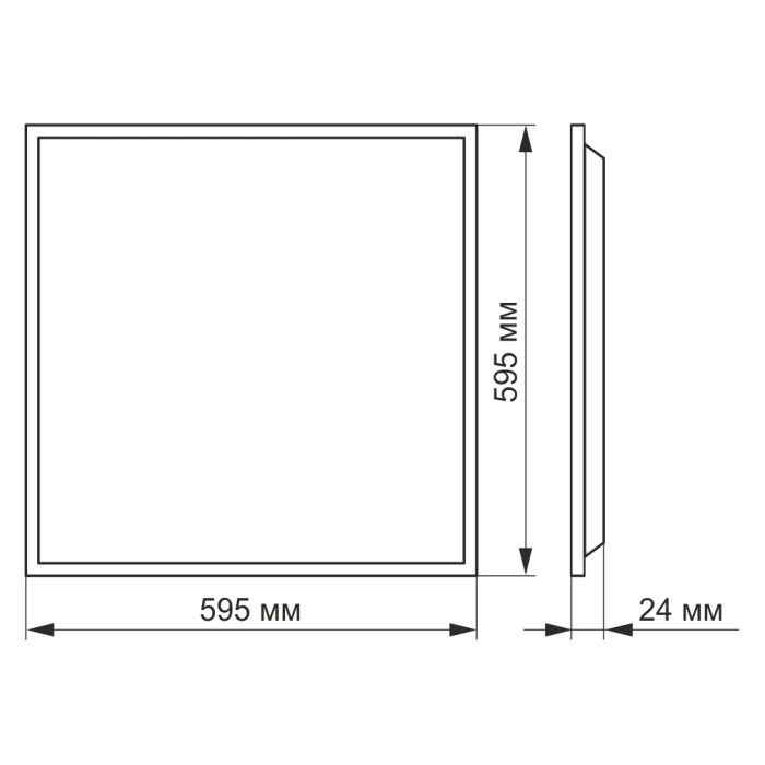 LED панель VIDEX 48W 4100K матова