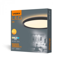 LED светильник с декоративной подсветкой VIDEX 18W 4000K Черный