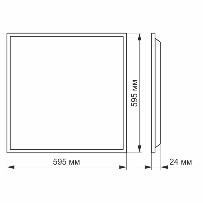 LED панель VIDEX 48W 6000K матова