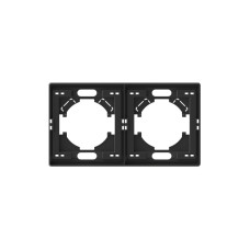 Рамка угольно-черная на 2 места горизонтальная VIDEX NOTA (VF-NT-FR2H-BL)