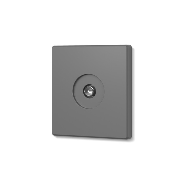 Розетка TV одинарная телевизионная серый графит VIDEX NOTA (VF-NT-SK1TV-GR)