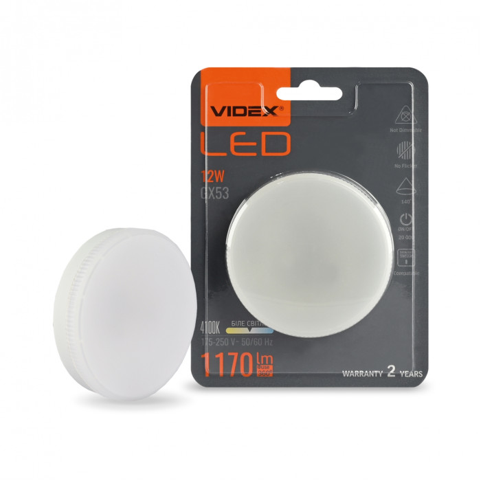 LED лампа VIDEX GX53 12W 4100K 220V