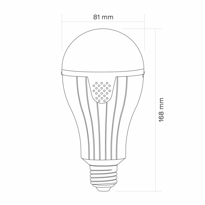 LED лампа акумуляторна TITANUM A80 12W E27 4000K 230V