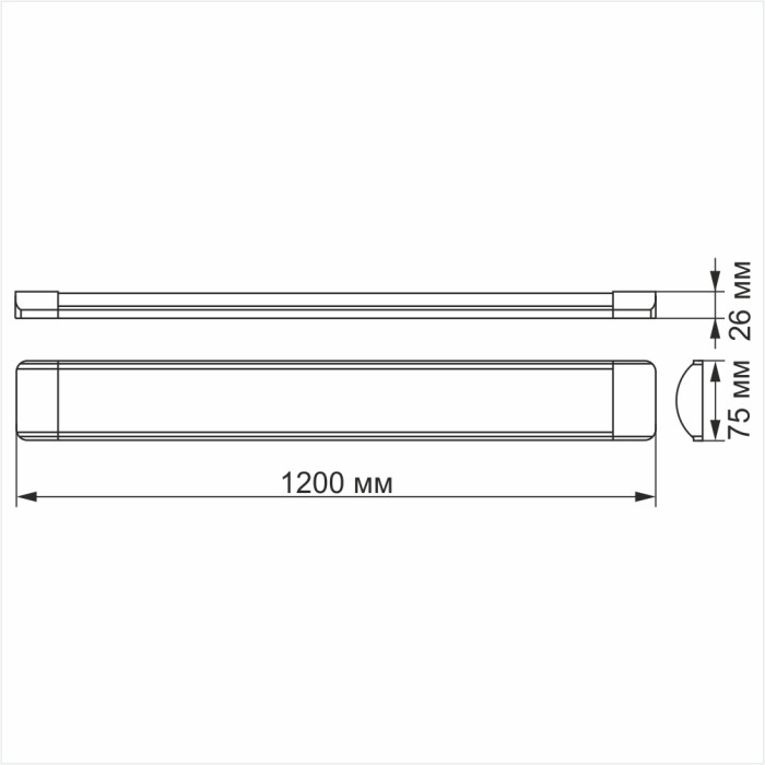 LED свiтильник лiнiйний TITANUM 36W 1.2М 6500K