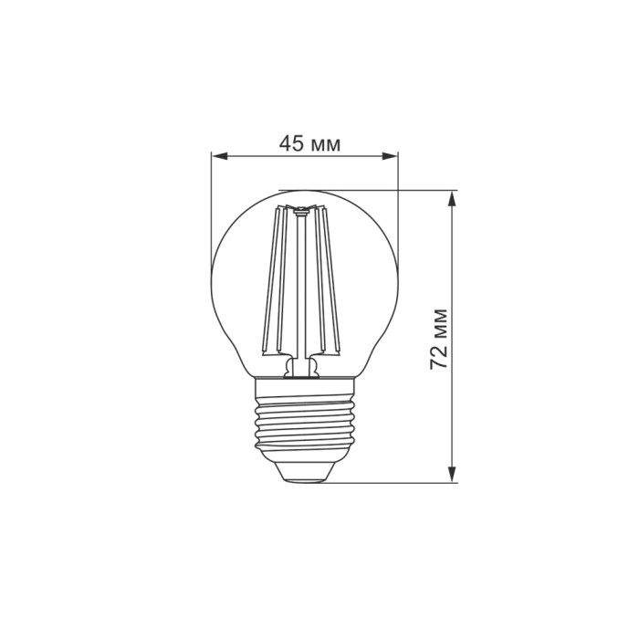 LED лампа TITANUM Filament G45 4W E27 4100К