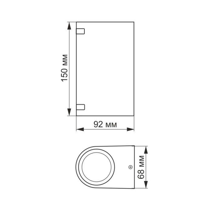 LED Светильник архитектурный AR022B IP54 VIDEX GU10x2