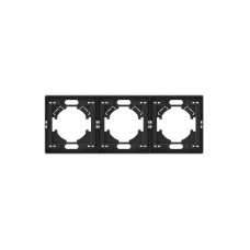 Рамка угольно-черная на 3 места горизонтальная VIDEX NOTA (VF-NT-FR3H-BL)