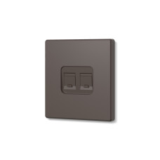 Розетка CAT6e двойная компьютерная мокко VIDEX NOTA (VF-NT-SK2PC6-BR)