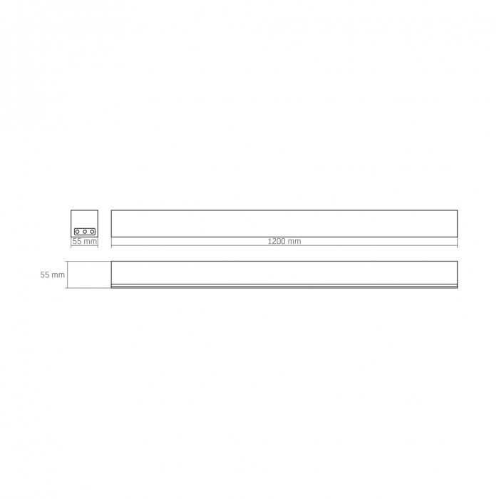 LED світильник лінійний магістральний VIDEX BNL02 50W 1.2М 5000K 220V Black