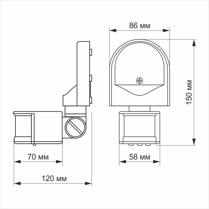 Датчик движения и освещения VIDEX VL-SPW02W 220V 1200W инфракрасный