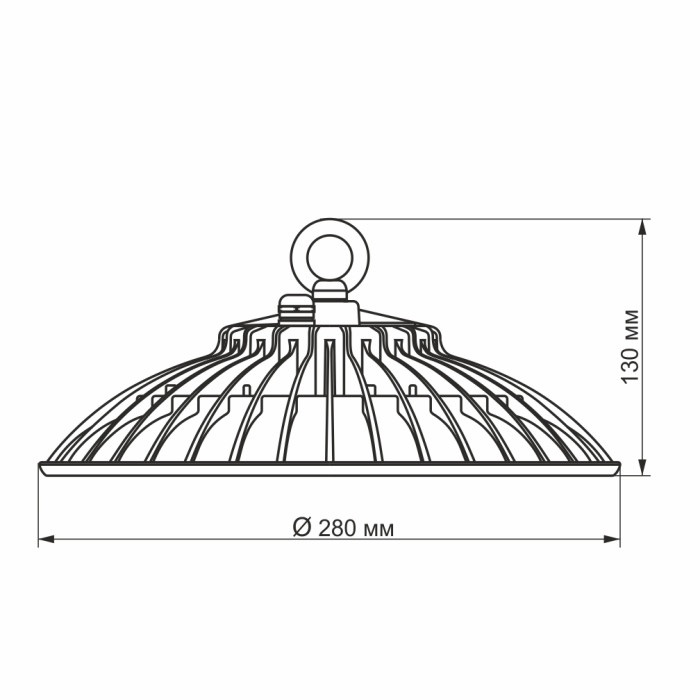 LED висотний світильник ХайБей VIDEX 100W 5000K білий