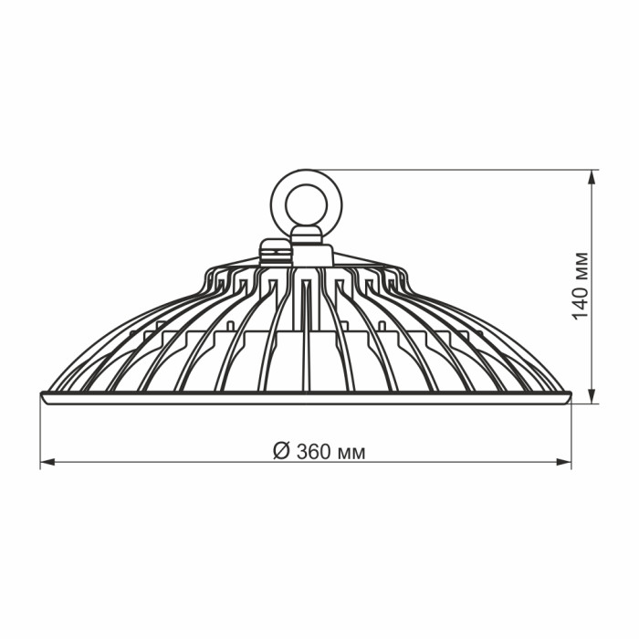 LED світильник висотний ХайБей VIDEX 150W 5000K білий
