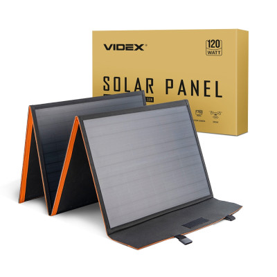 Портативное зарядное устройство солнечная панель VIDEX VSO-F4120 18V 120W