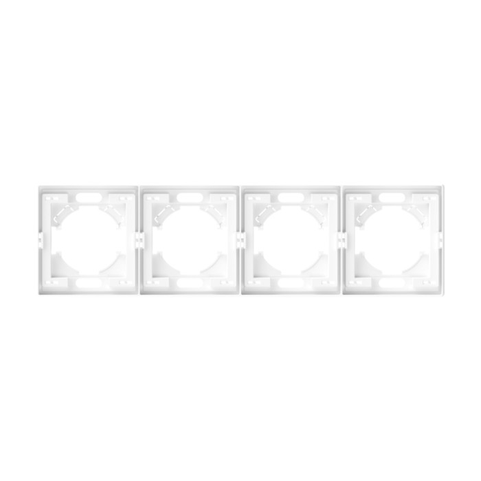 Рамка белая матовая на 4 места горизонтальная VIDEX NOTA (VF-NT-FR4H-WH)