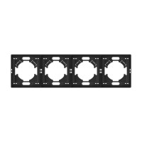 Рамка угольно-черная на 4 места горизонтальная VIDEX NOTA (VF-NT-FR4H-BL)