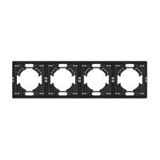 Рамка угольно-черная на 4 места горизонтальная VIDEX NOTA (VF-NT-FR4H-BL)