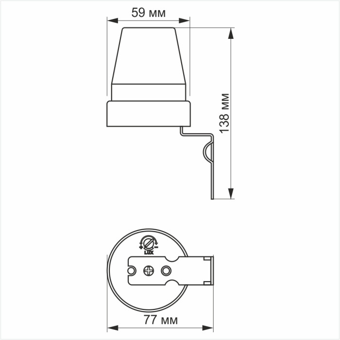 Датчик освещения VIDEX VL-SN02 10A 220V фотометрический