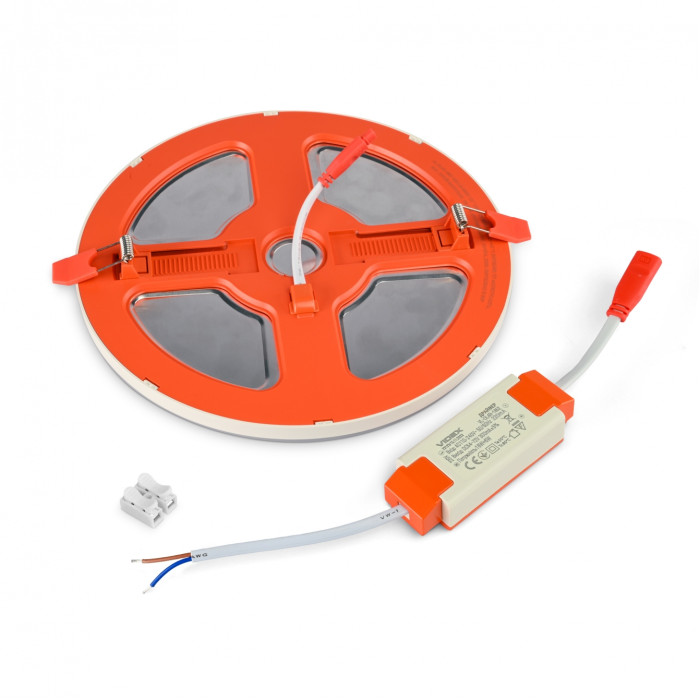 LED світильник вбудований з декоративною підсвіткою VIDEX DL4R 18W+6W 5000K+2700K 220V