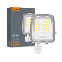 LED прожектор VIDEX F5 30W 3000-5000-6500K с датчиком движения 230V White (VL-F5-030CW-S)