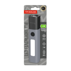 Портативний світлодіодний ліхтарик TITANUM TLF-T18 200Lm Gray
