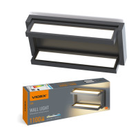 LED светильник настенный с сенсором VIDEX WL01 12W 2800K-4000K-6000K Black