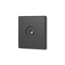 Розетка TV одинарная телевизионная угольно-черная VIDEX NOTA (VF-NT-SK1TV-BL)