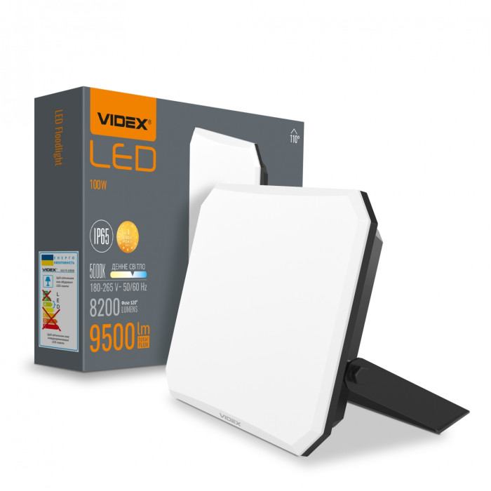 LED прожектор VIDEX F3 100W 5000K 220V Black (VLE-F3-1005B) LED прожектор VIDEX F3 100W 5000K 220V Black (VLE-F3-1005B)