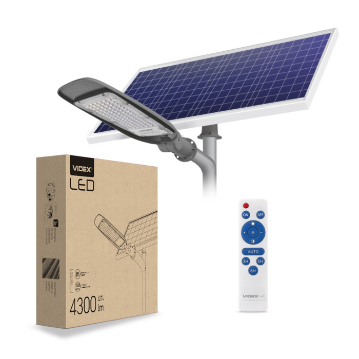 LED вуличний ліхтар автономний VIDEX 60W 5000K LED вуличний ліхтар автономний VIDEX 60W 5000K
