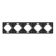 Рамка угольно-черная на 5 мест горизонтальная VIDEX NOTA (VF-NT-FR5H-BL)