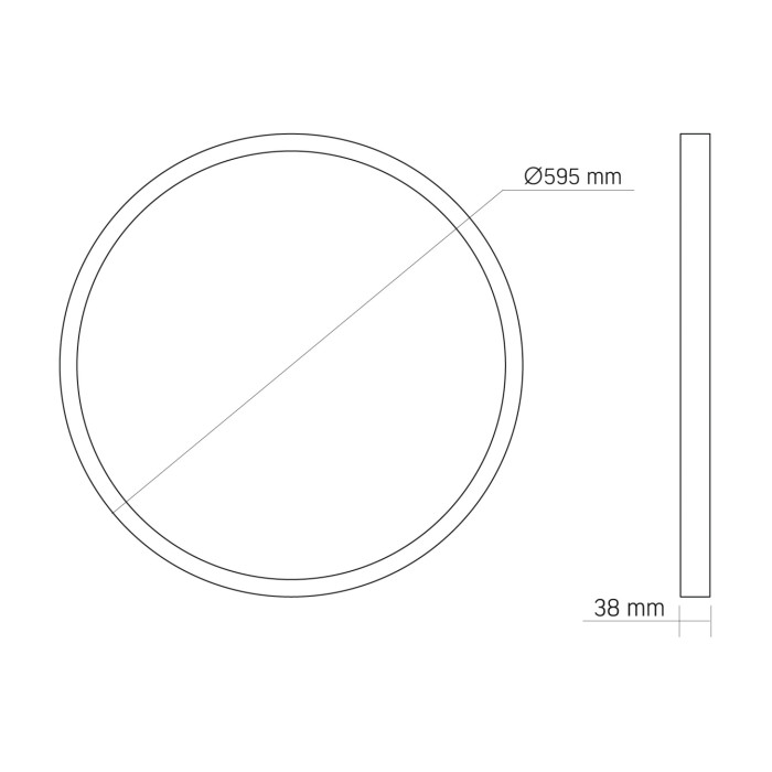 LED панель кругла VIDEX PBR600 48W 3000-4000-6000K 230V