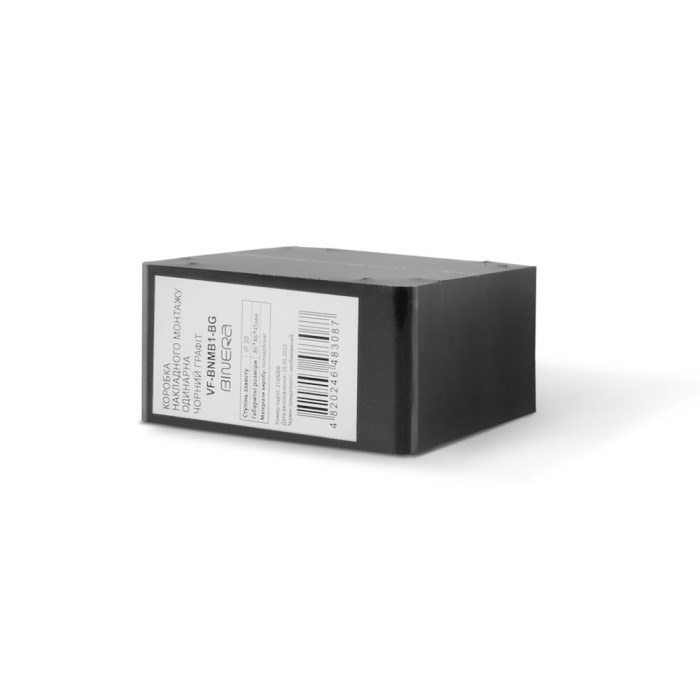 Коробка накладного монтажа одинарная черный графит BINERA VF-BNMB1-BG