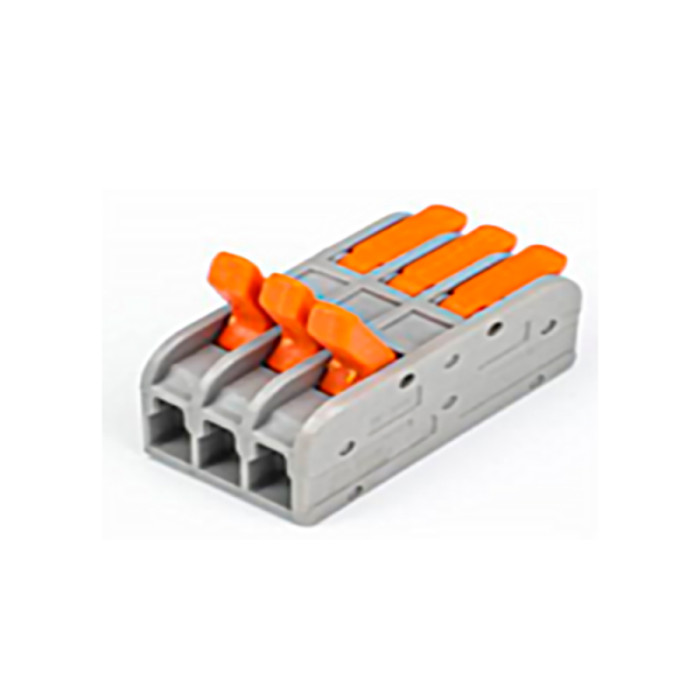 Клемник швидкого монтажу 3+3п 4.0мм сірий PA (TF-KNG-423) TITANUM