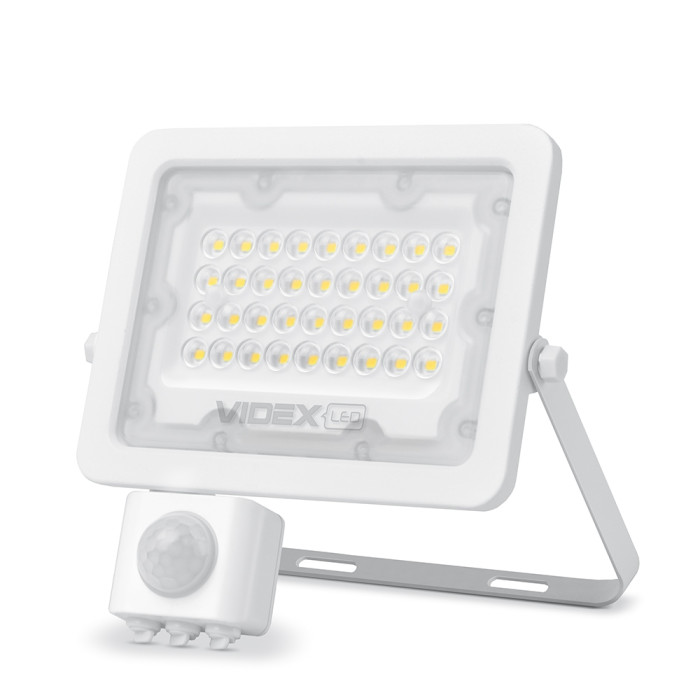 LED прожектор VIDEX F2e 30W 5000K с датчиком движения и освещенности
