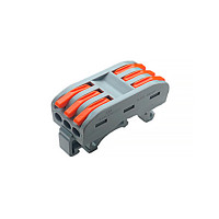 Клеммник быстрого монтажа DIN 3+3п серый PA (TF-KND-223) TITANUM