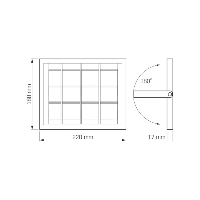 LED прожектор автономний VIDEX 500Lm 5000K