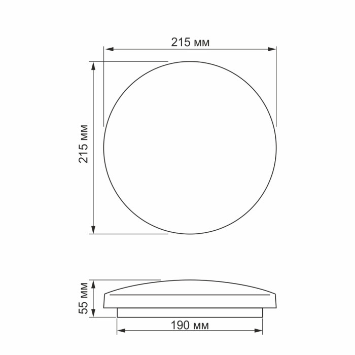 LED світильник настінно-стельовий TITANUM 12W 5000K Матовий