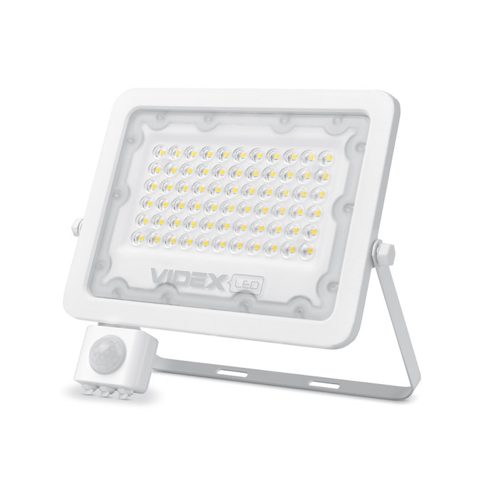 LED прожектор VIDEX F2e 50W 5000K з датчиком руху та освітленості