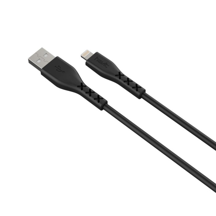 Кабель Lightning HAVIT HV-H66, black, 2.0А 1.0m/24385