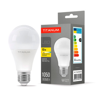 LED лампа TITANUM A60 12W E27 3000К