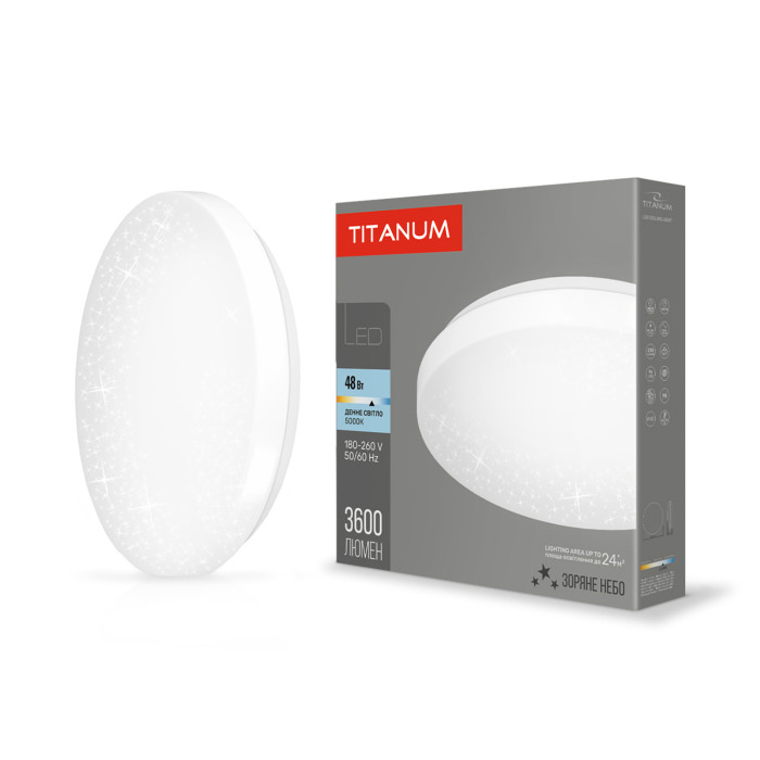 LED светильник настенно-потолочный TITANUM 48W 5000K Звездное небо