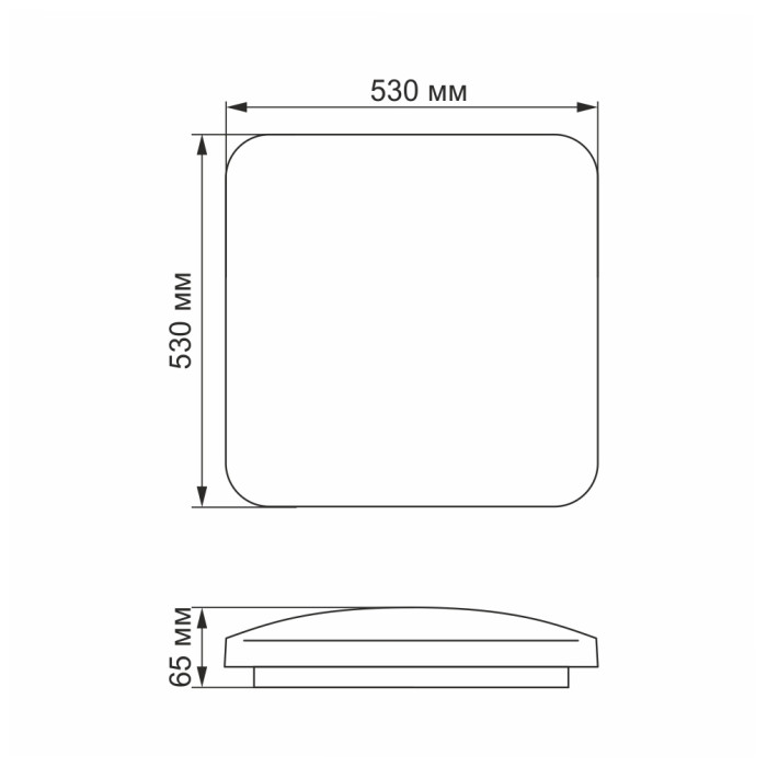 LED світильник функціональний квадратний VIDEX 72W 2800-6000K