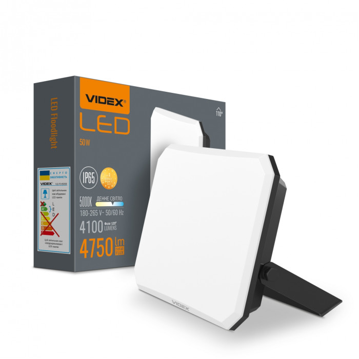 LED прожектор VIDEX F3 50W 5000K 220V Black (VLE-F3-0505) LED прожектор VIDEX F3 50W 5000K 220V Black (VLE-F3-0505)