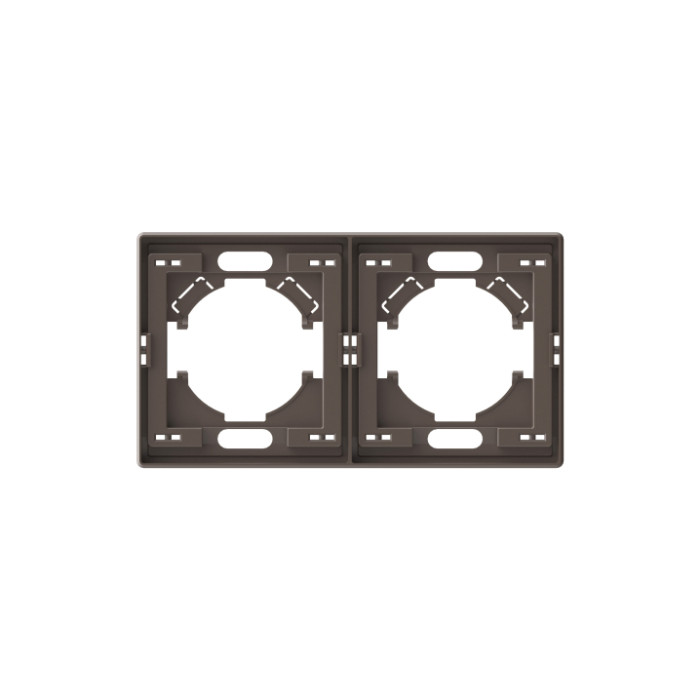 Рамка мокко на 2 места горизонтальная VIDEX NOTA (VF-NT-FR2H-BR)