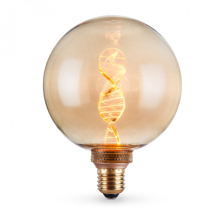 LED лампа VIDEX Filament VL-DNA-G125-A 3.5W E27 1800K Amber