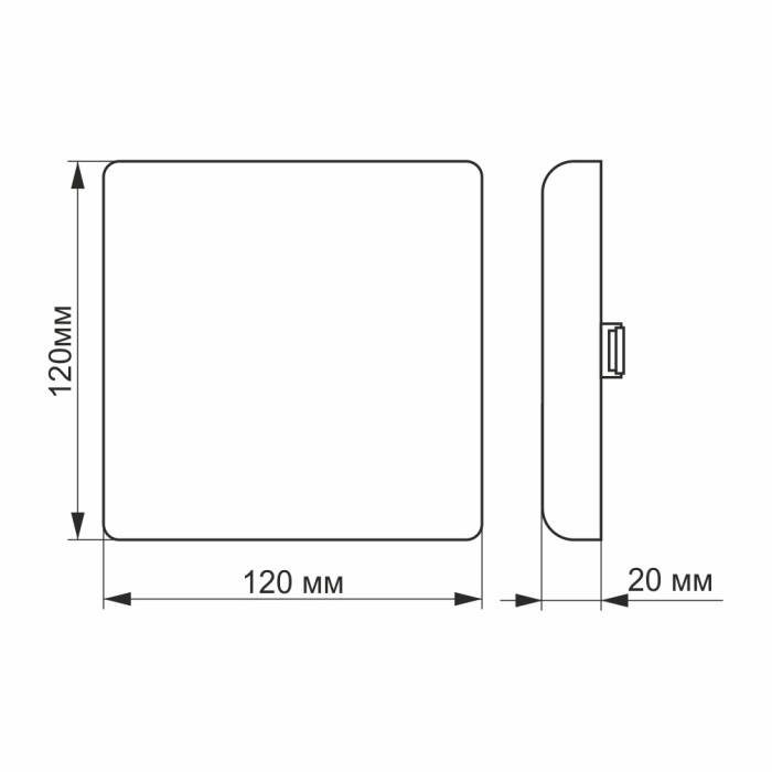 LED світильник безрамковий квадратний VIDEX 15W 4100K